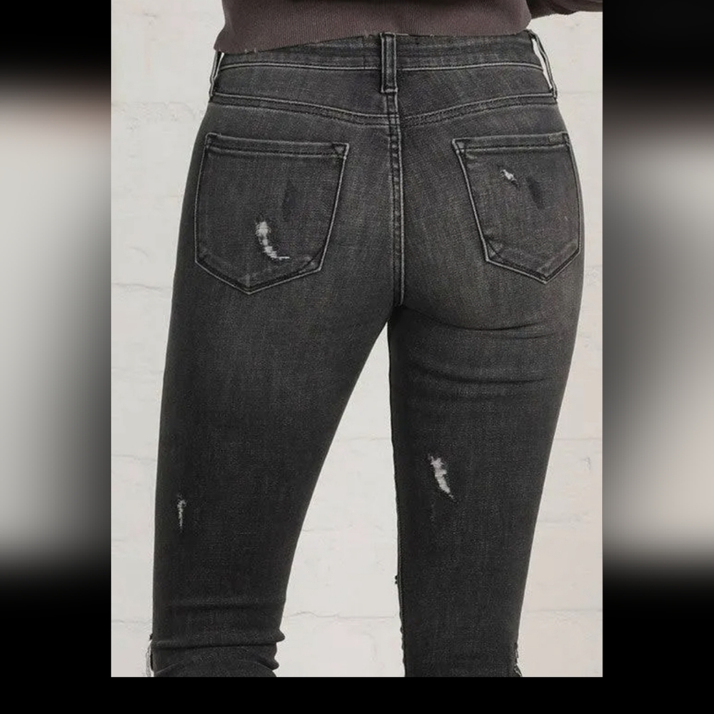 Women's Insane Genes Black Midrise Ankle Jeans Size 5 - Picture 3 of 5